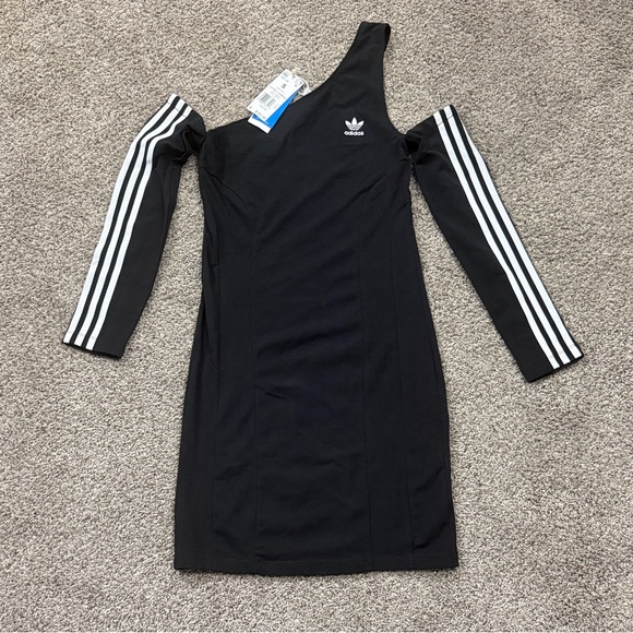 Adidas Trefoil Cutout Long Sleeve Dress - Picture 11 of 11